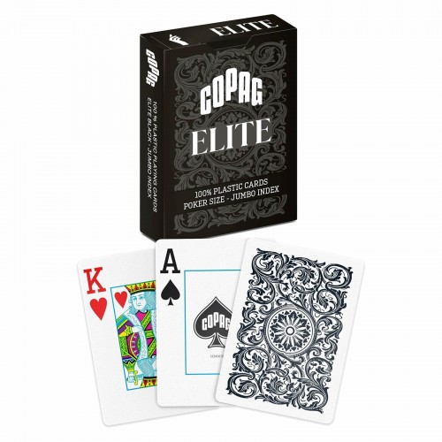 Carti de joc Poker, Copag Elite - 100% Plastic, Black