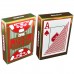 Carti de joc poker, Texas Hold'em, profesionale, 100% plastic, index mare, culoare spate rosu Carti de joc poker, Texas Hold'em, profesionale, 100% plastic, index mare, culoare spate rosu