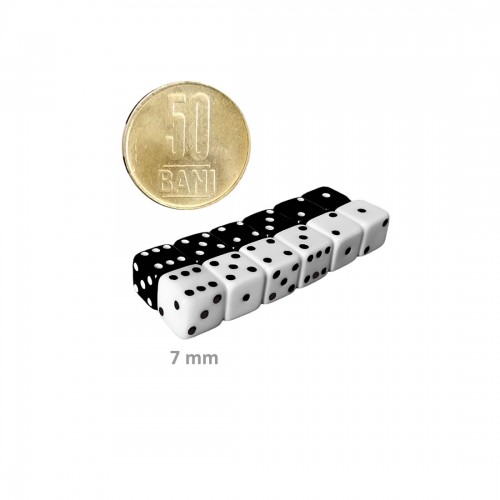 Set 12 zaruri 7 mm bine finisate, pentru Table si alte jocuri