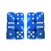 Set 12 zaruri de 12 mm, albastre, de calitate, plastic opac
