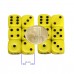 Set 12 zaruri de 12 mm, galbene, de calitate, plastic opac