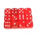 Set 12 zaruri de 12 mm, rosii, de calitate, plastic translucid