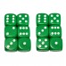 Set 12 zaruri de 12 mm, verzi, de calitate, plastic opac