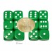Set 12 zaruri de 12 mm, verzi, de calitate, plastic opac