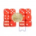 Set 12 zaruri de 12 mm, rosii, de calitate, plastic opac